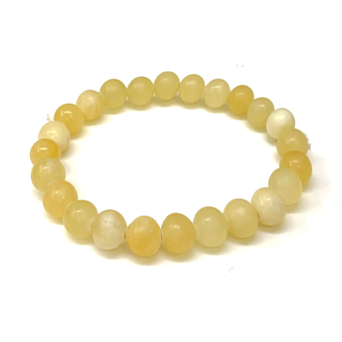 7 Inch Yellow Calcite Energy Healing Beads Stretch Bracelet