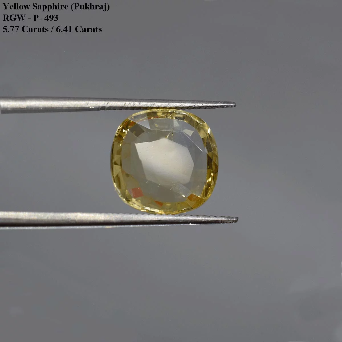 5.77 Carats Yellow Sapphire ( 6.41 Ratti Pukhraj ) - Image 2
